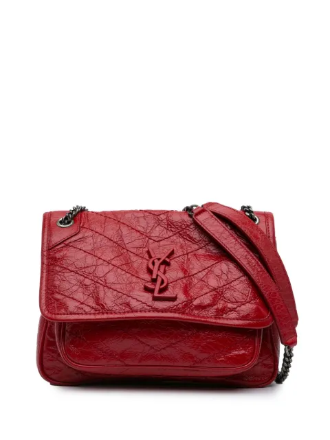 Saint Laurent Pre-Owned 2018 Baby Crinkled Calfskin Monogram Niki Bag shoulder bag