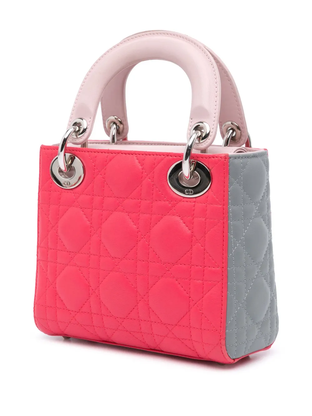 Christian Dior Pre-Owned 2014 Mini Tricolor Lambskin Cannage Lady Dior satchel | Pre-Owned | Image 2