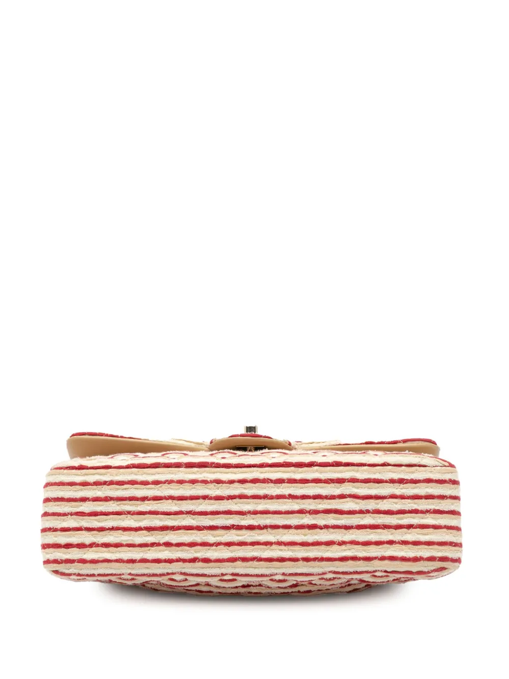 Pre-owned Chanel 2014 Medium Classic Jersey Coco Sailor Double Flap Shoulder Bag In Red