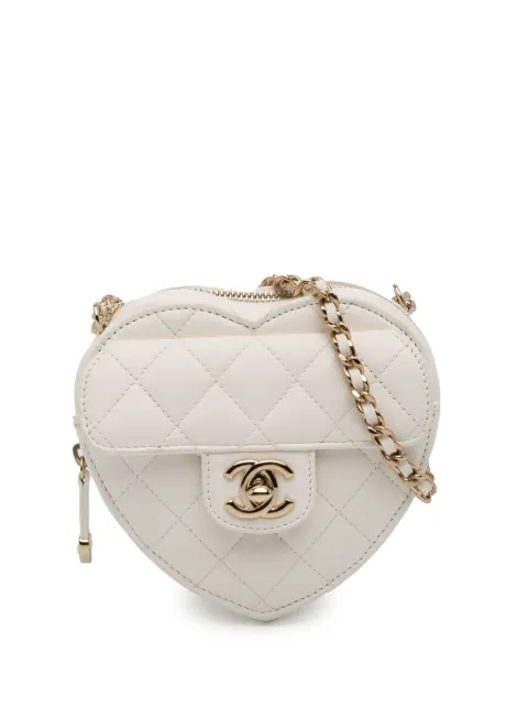 CHANEL Pre-Owned 2021 Mini Lambskin CC in Love Heart crossbody bag