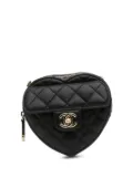 CHANEL Pre-Owned 2021 Mini Lambskin CC in Love Heart crossbody bag - Black