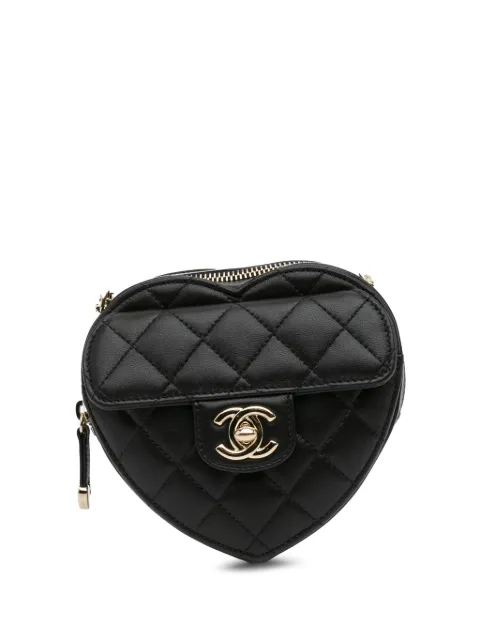 CHANEL Pre-Owned 2021 Mini Lambskin CC in Love Heart crossbody bag