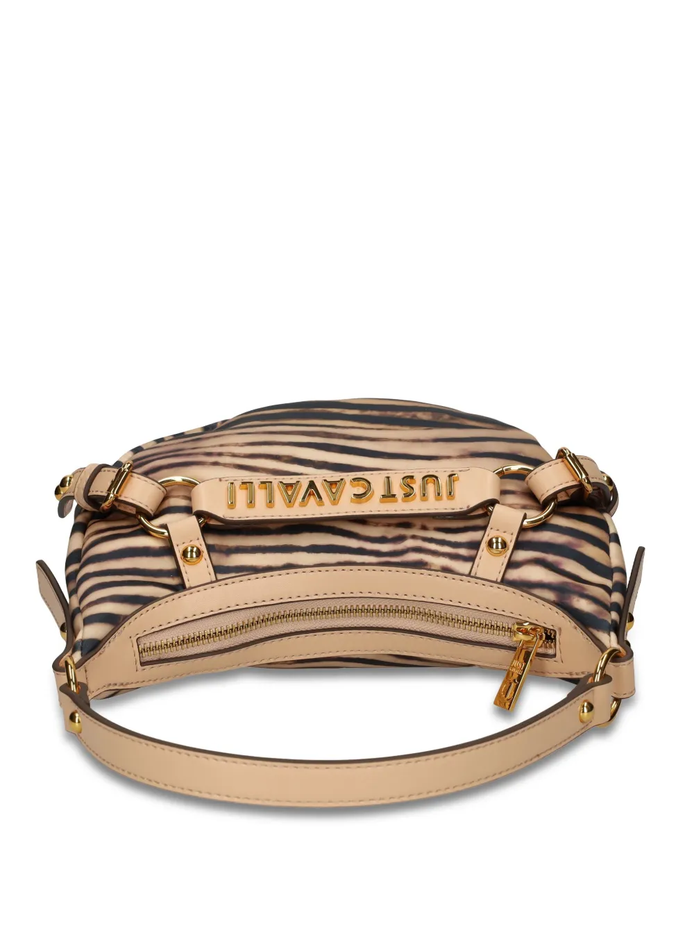 Just Cavalli Crossbodytas met tijgerstrepen Beige