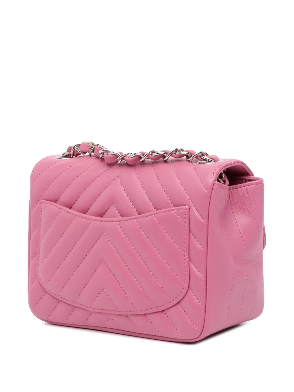 CHANEL Pre-Owned 2020 Mini Square Classic Chevron Lambskin Single Flap crossbody bag | Pre-Owned | Image 2