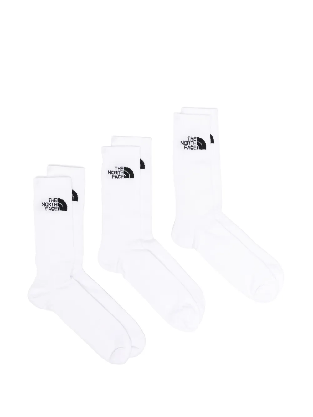 The North Face Intarsia-logo Socks (pack Of Three) In White