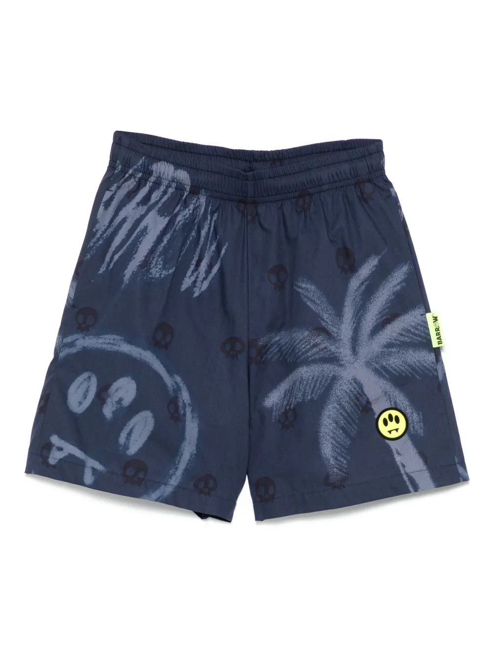 Barrow kids skull-pattern shorts | Blue | Image 1