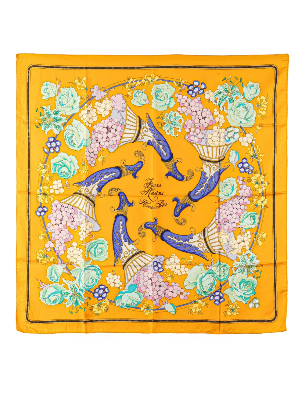 Hermès Pre-Owned 20th Century Fleurs et Raisins Matsuzakaya シルク スカーフ - Hermès Pre-Owned 20th Century Fleurs et Raisins Matsuzakaya シルク スカーフ -
