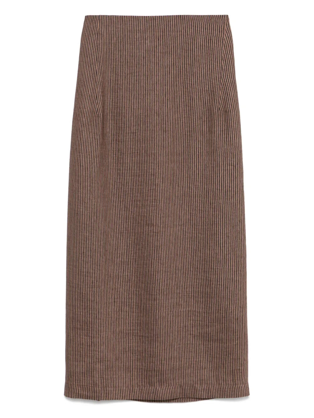 Alysi Gestreepte midi-rok - Bruin
