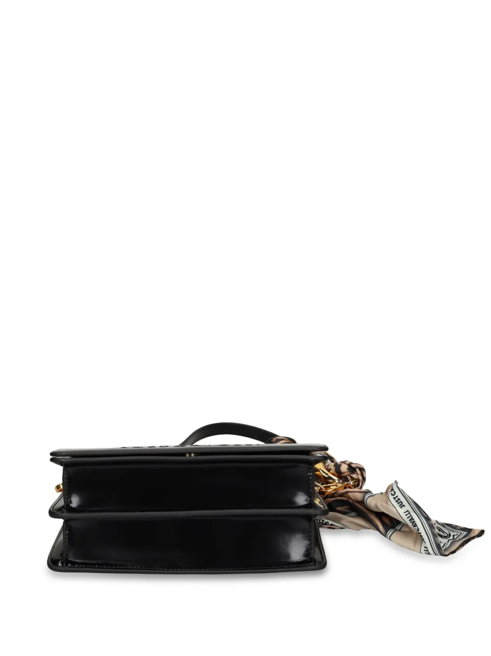 Just Cavalli Schoudertas met logo-reliëf Zwart