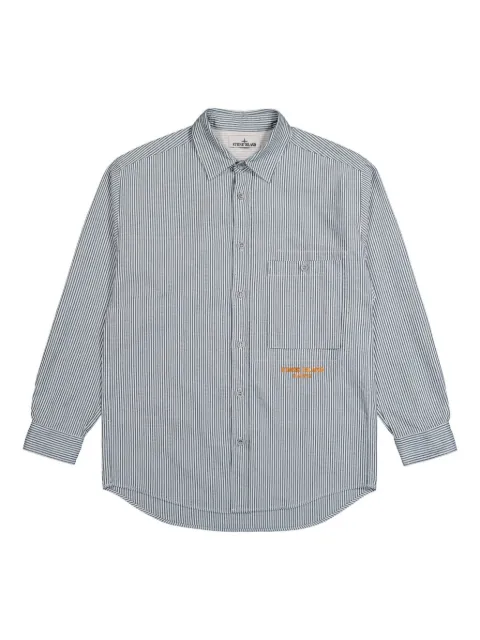 Stone Island striped cotton shirt