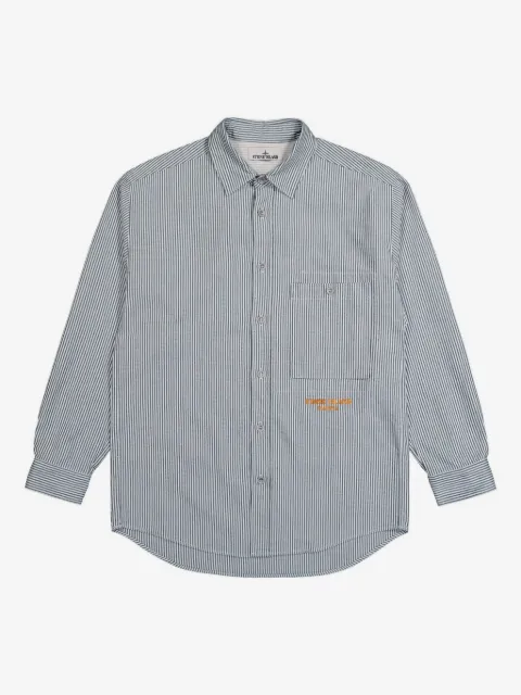 Stone Island striped cotton shirt