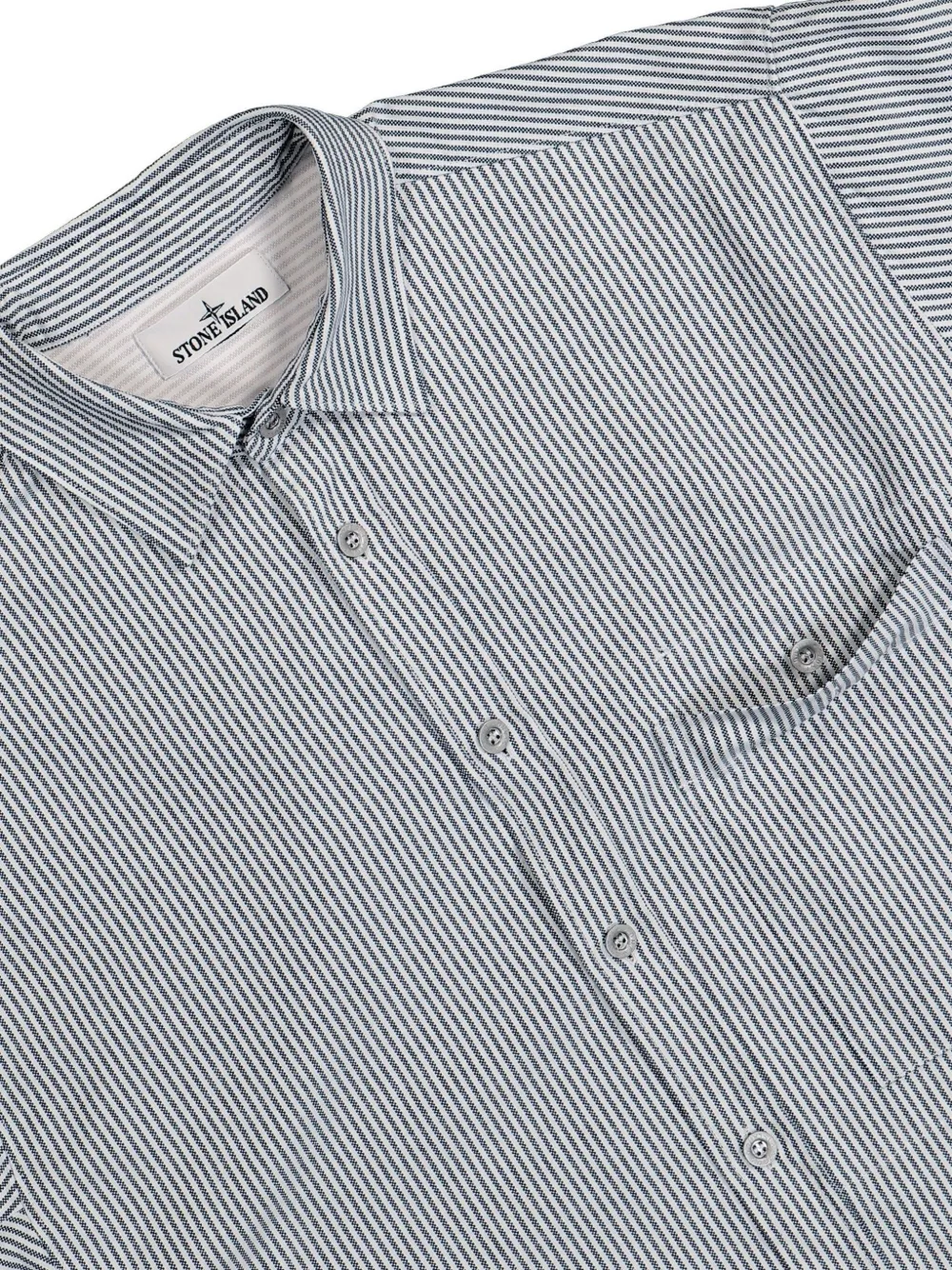 Stone Island Gestreept katoenen overhemd Blauw