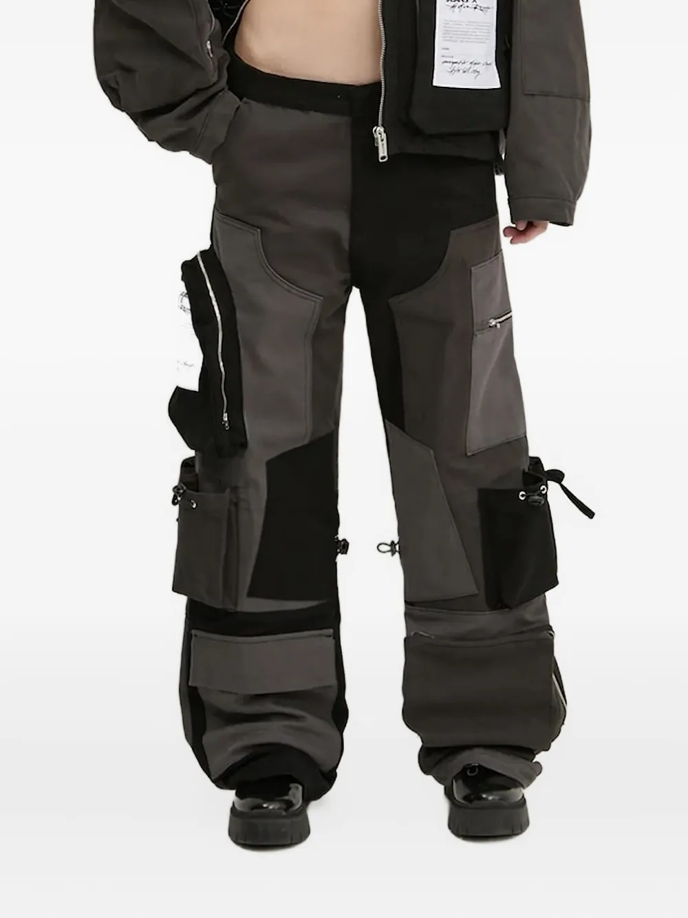 Karl Lagerfeld Jeans patchwork cargo trousers - ブラック Karl Lagerfeld Jeans patchwork cargo trousers - ブラック