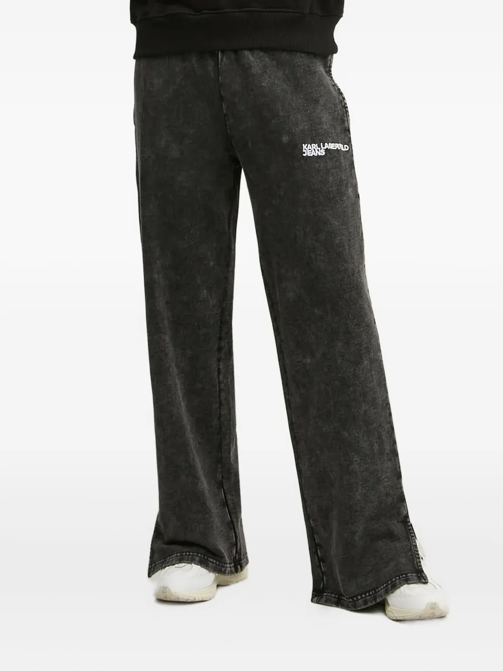 Karl Lagerfeld Jeans Broek met zijsplit Grijs