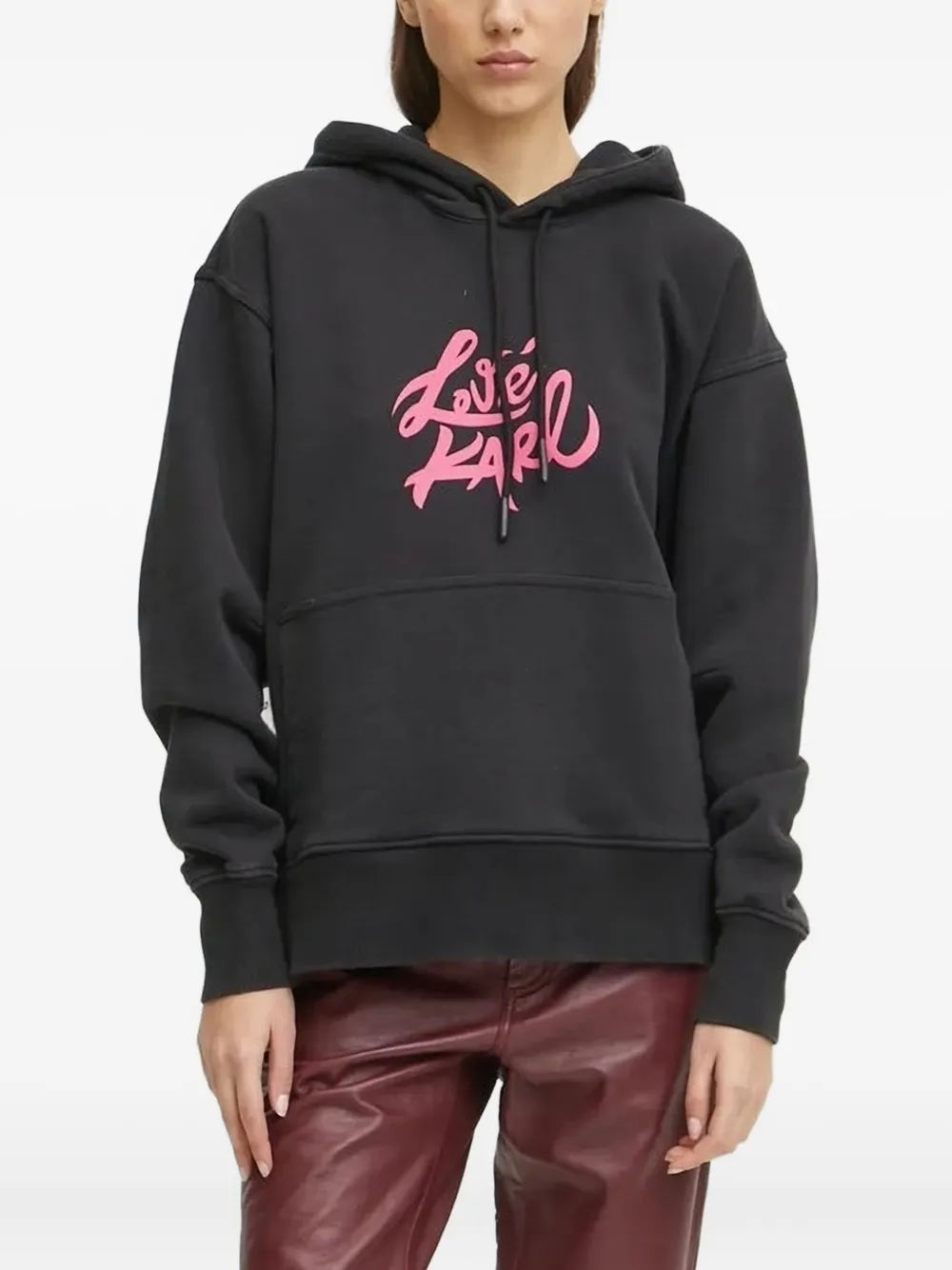 Karl Lagerfeld Jeans logo-print hoodie | Black | Image 1