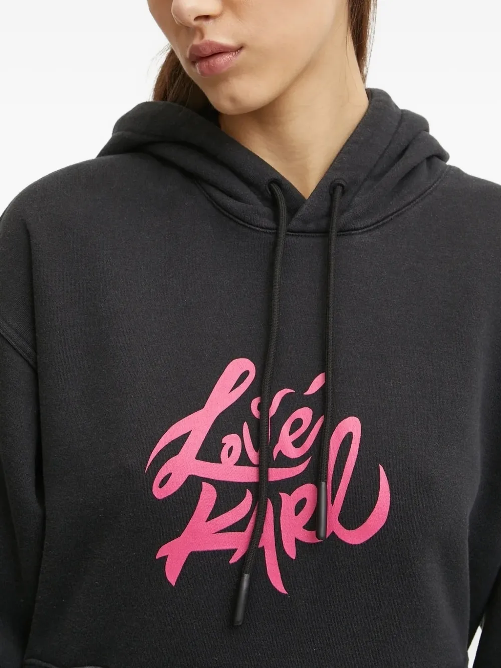 Karl Lagerfeld Jeans Hoodie met logoprint Zwart