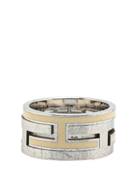 Hermès Pre-Owned 2000-2024 Sterling Silver Enamel Move H ring