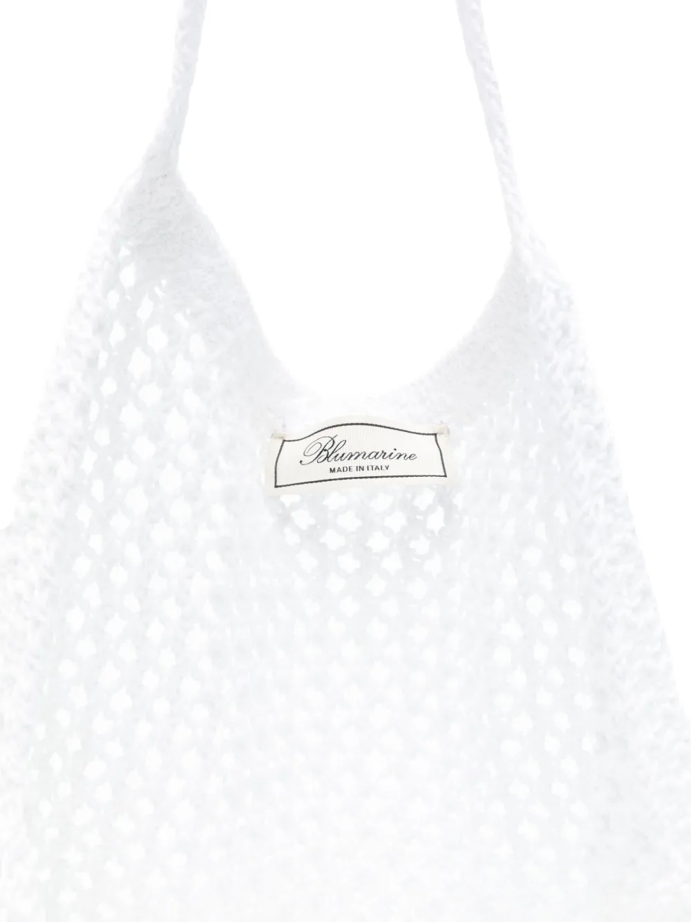 Blumarine Schoudertas met geborduurd logo Wit