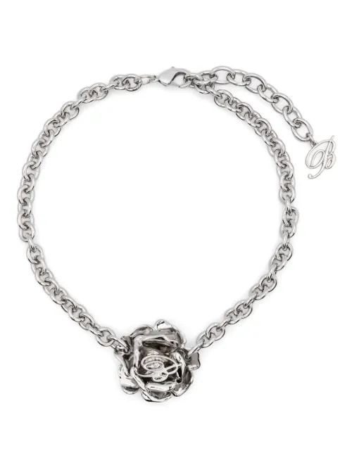Collier ras-du-cou à motif de rose - Blumarine - Modalova