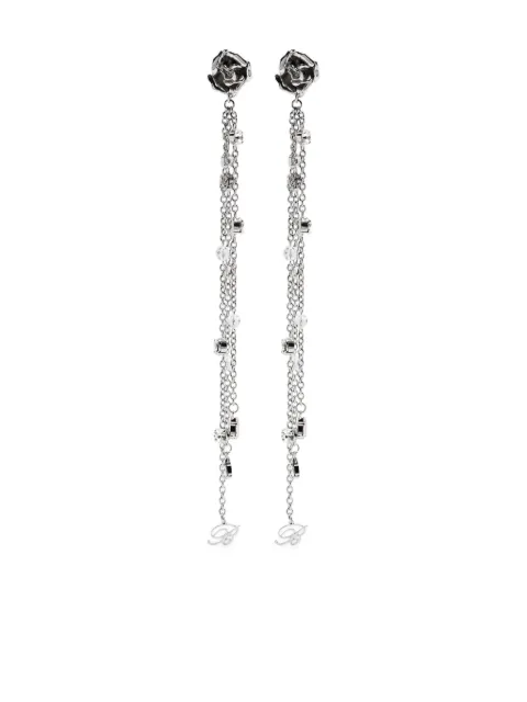 Blumarine aretes con dije de rosa