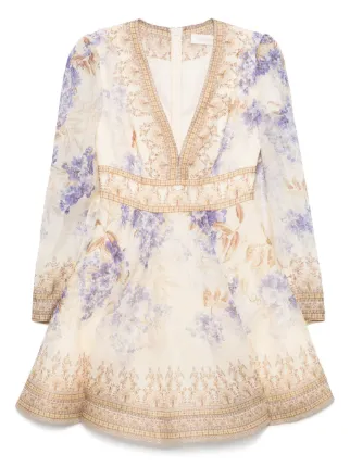 white lace tulle dress Alexa / Mini off white lace dress with spaghetti straps main image 1