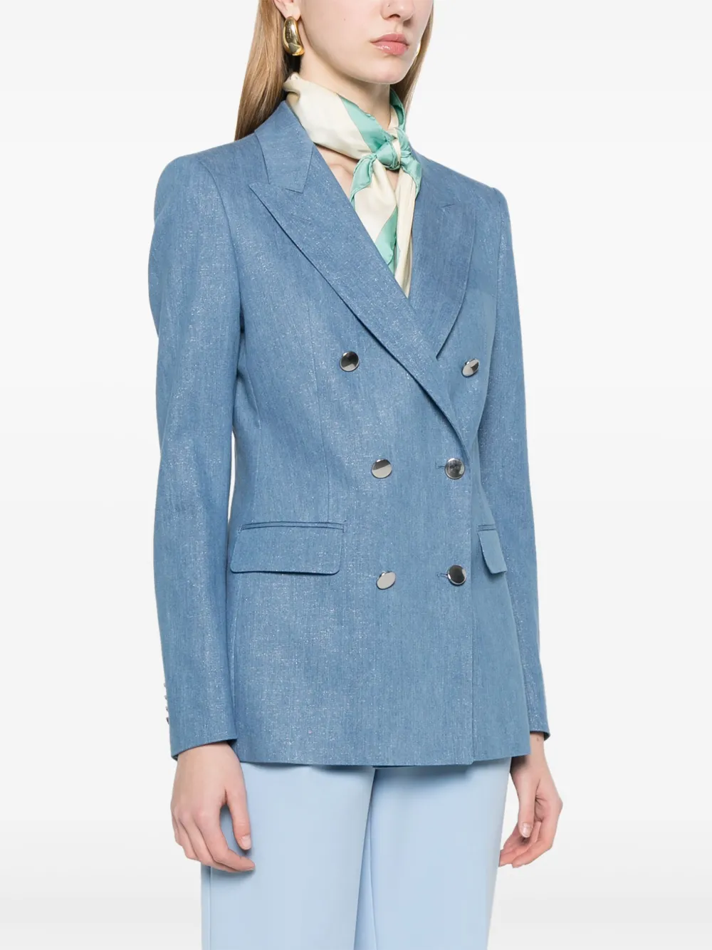 Tagliatore Blazer met glitter Blauw