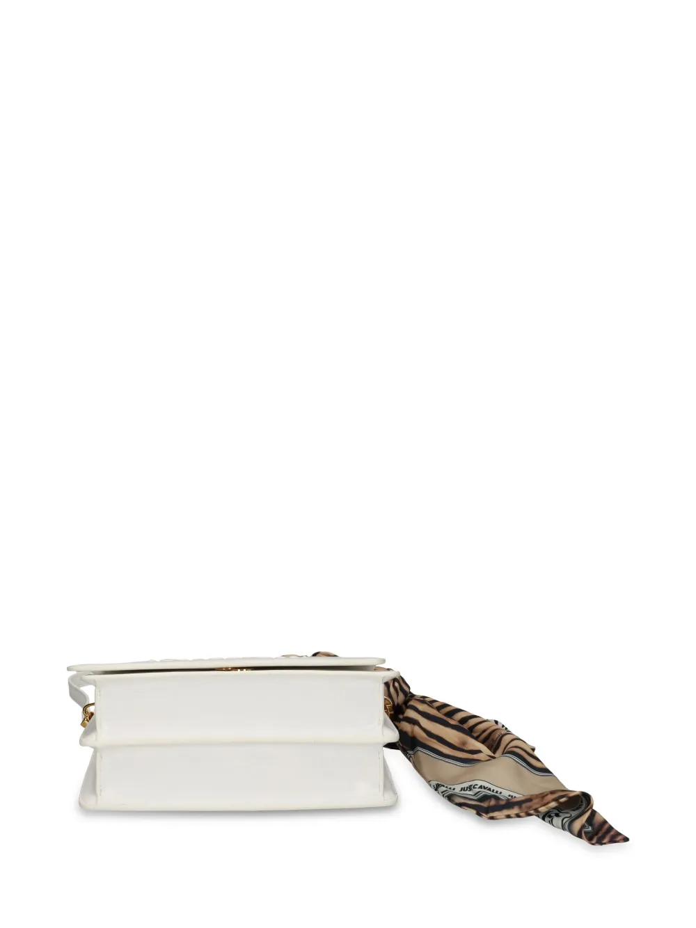 Just Cavalli Schoudertas met logo-reliëf Wit