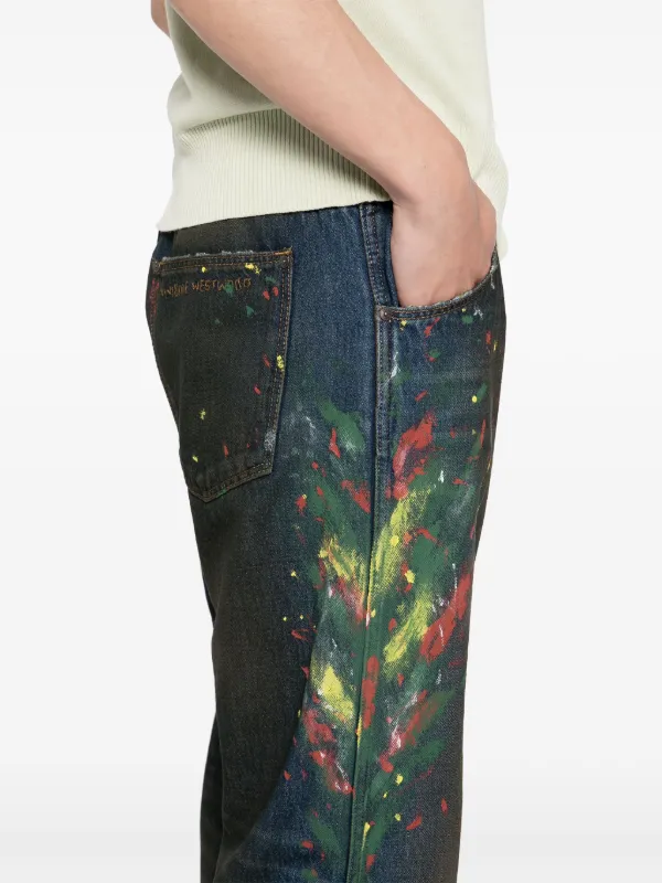 Vivienne Westwood メンズ ペイント デニム ジーンズ Vivienne Westwood Ranch ジーンズ | ブルー | FARFETCH JP