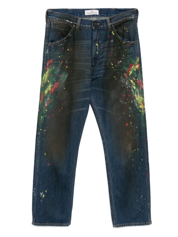 Vivienne Westwood MAN ラバーORBプリント スキニーデニム