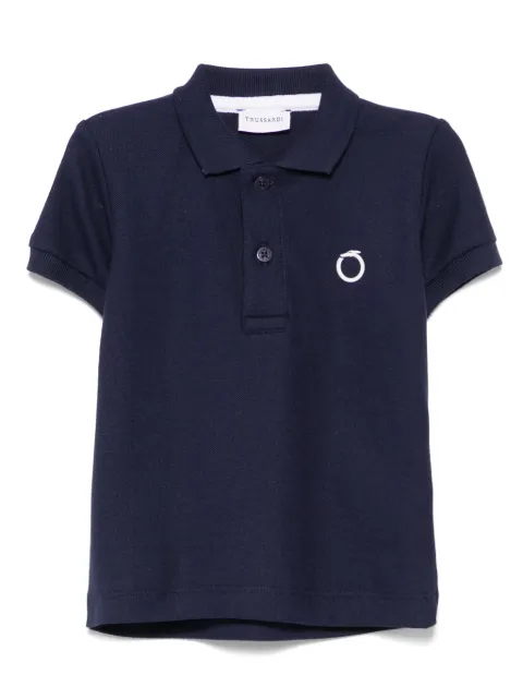 TRUSSARDI JUNIOR logo-appliqué polo shirt 