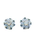 Jennifer Gibson Jewellery 1950s Sunburst opaline glass earrings - Blue