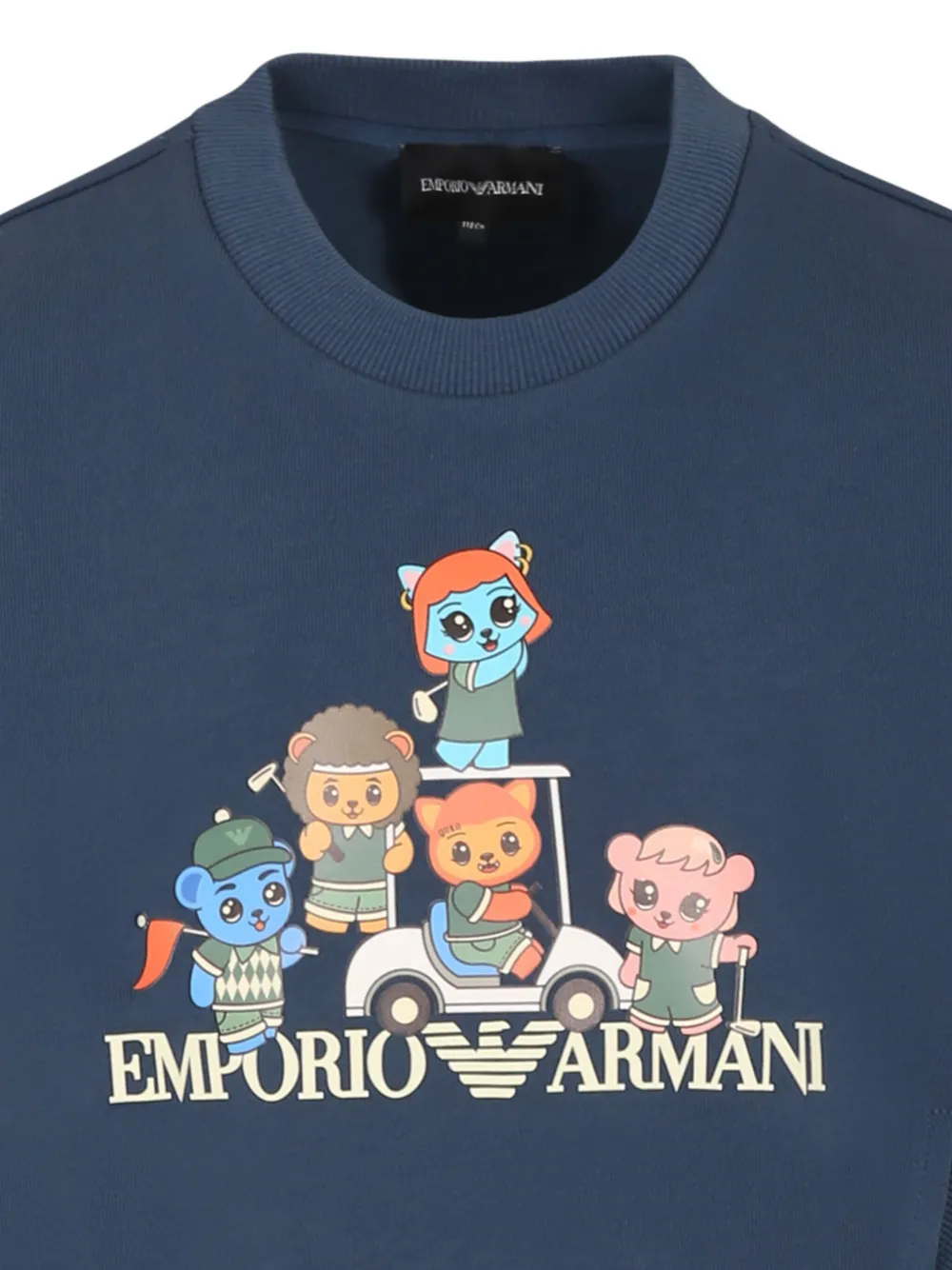 Emporio Armani Kids Sweater met grafische print Blauw