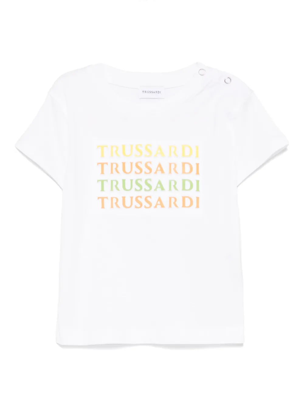 TRUSSARDI JUNIOR logo-embossed T-shirt - ホワイト TRUSSARDI JUNIOR logo-embossed T-shirt - ホワイト
