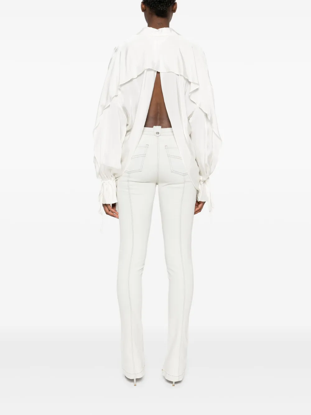 Blumarine Satijnen blouse Wit