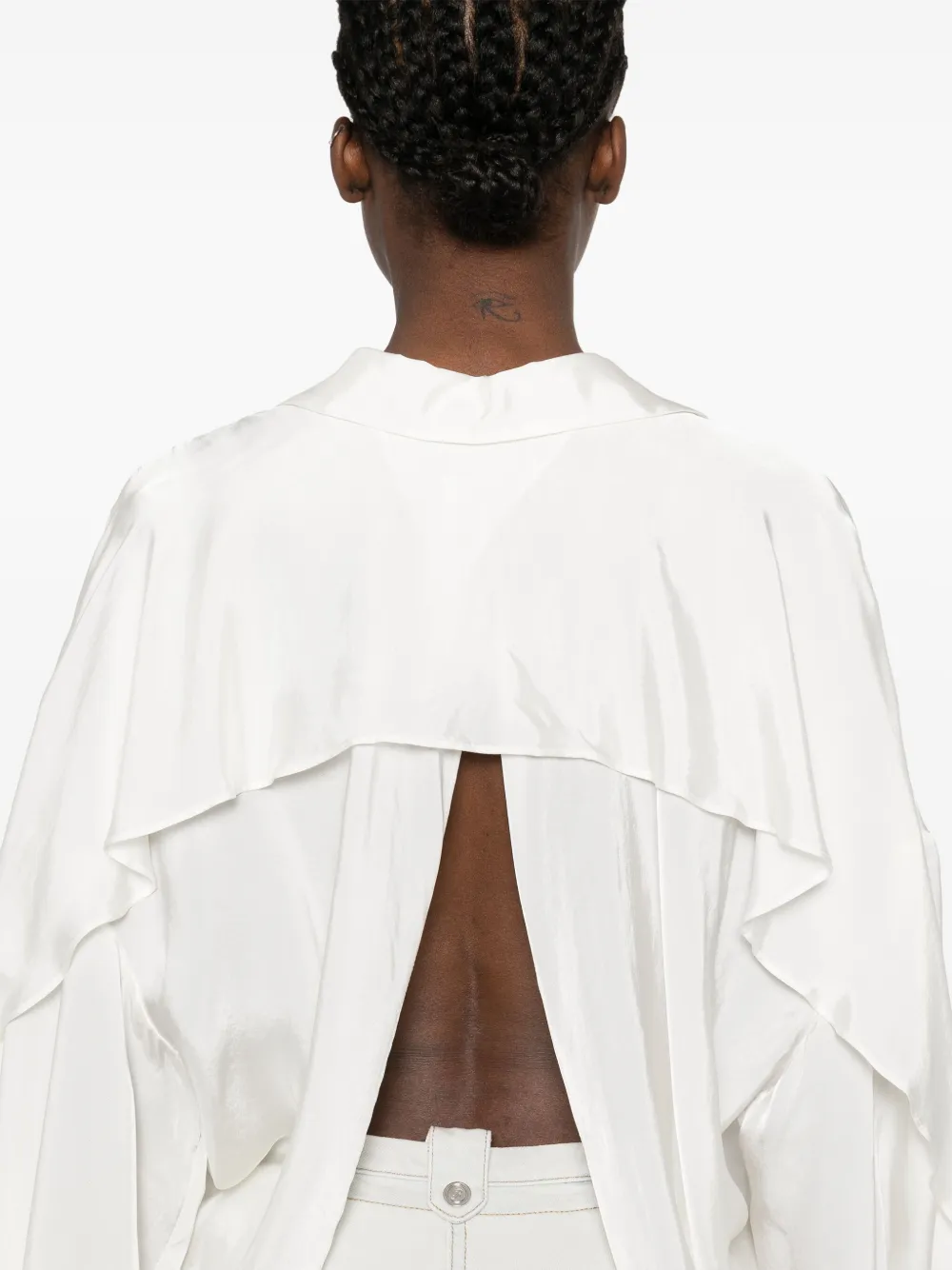 Blumarine Satijnen blouse Wit