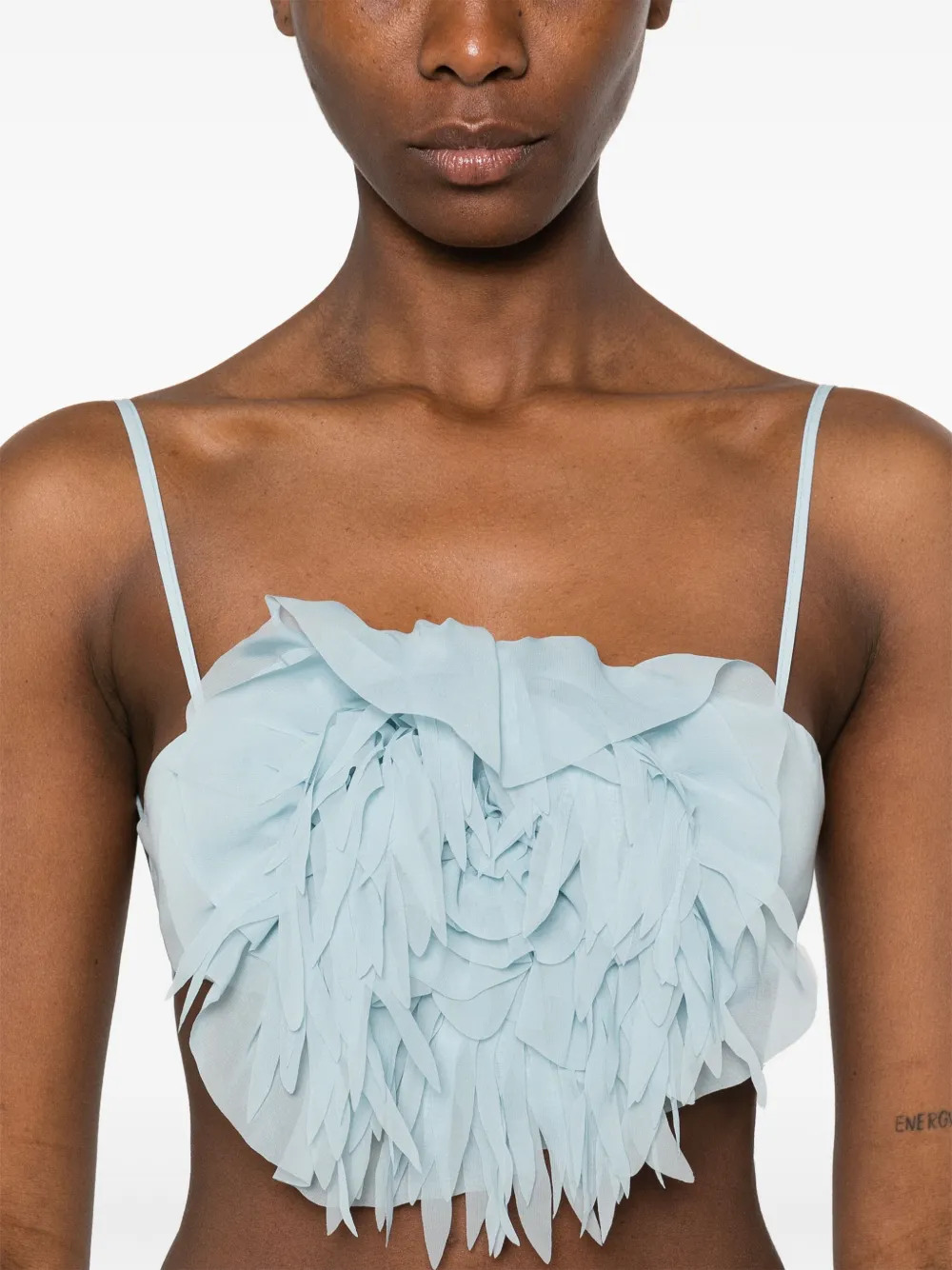 Blumarine Top met bloemdetail Blauw