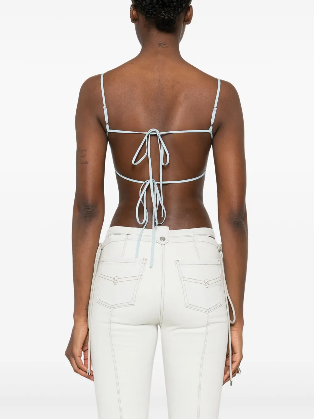 Blumarine Top met bloemdetail Blauw