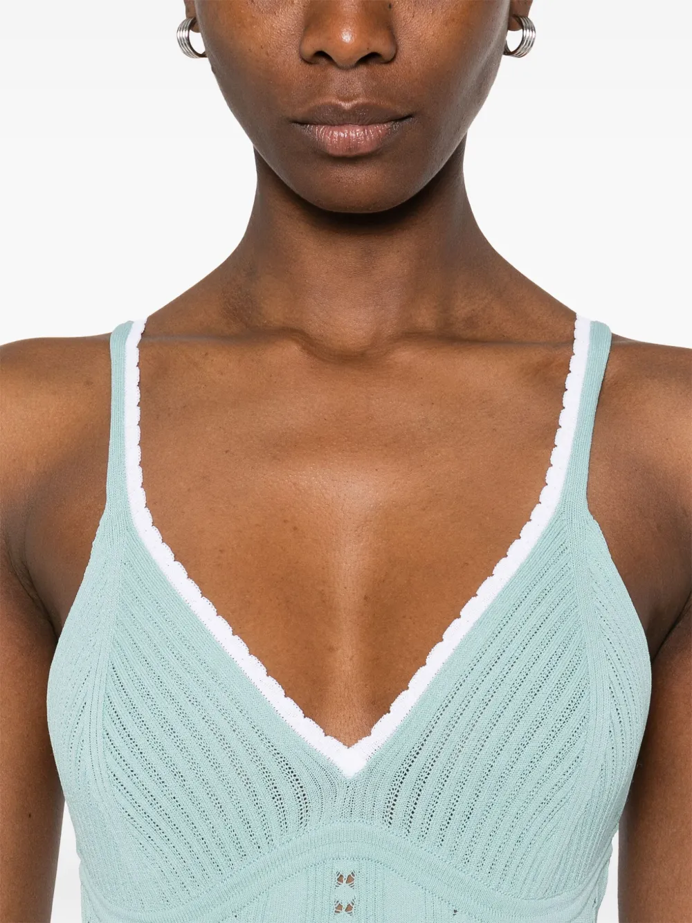 Blumarine Gebreide tanktop Blauw