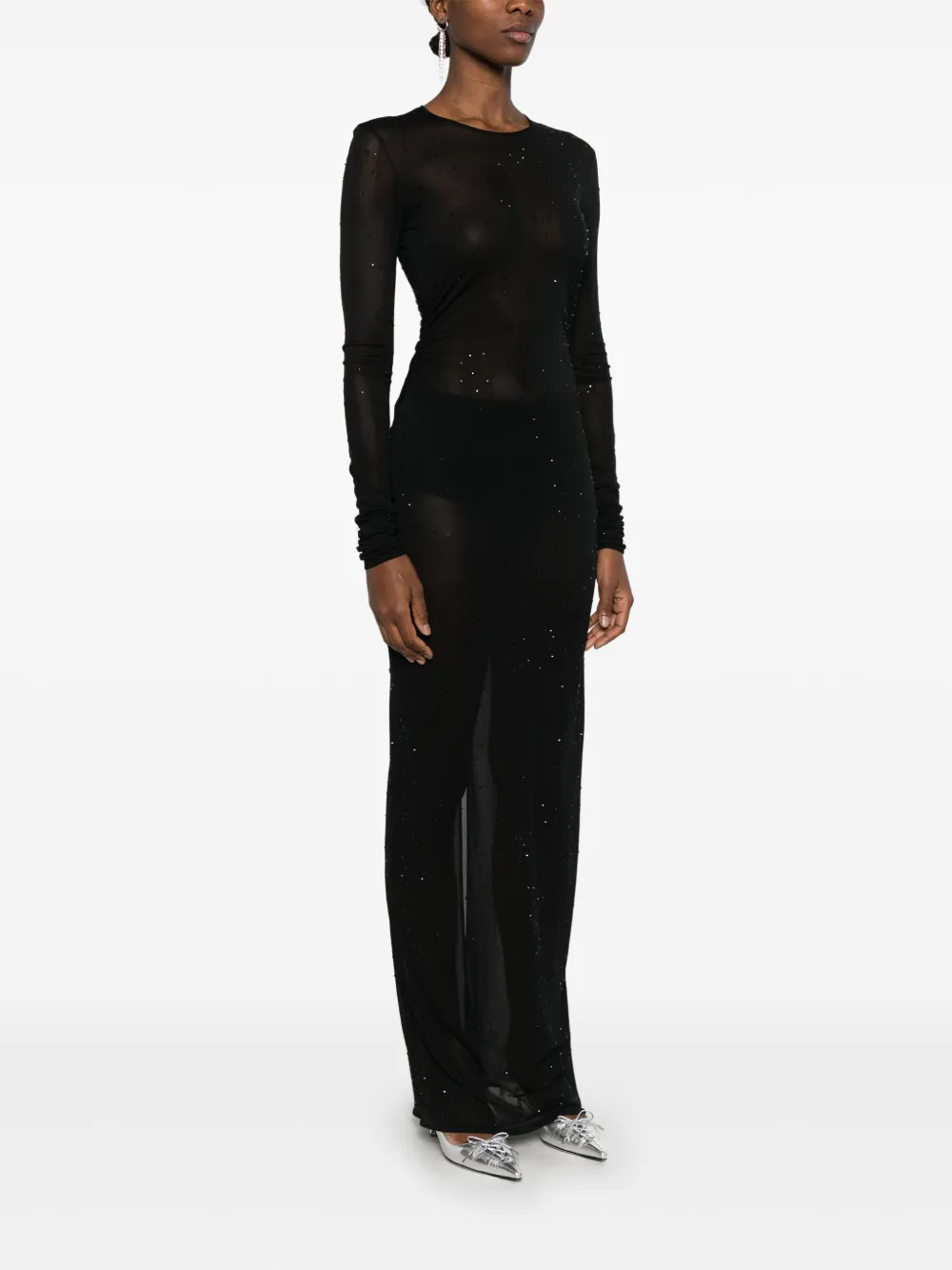 sheer maxi dress