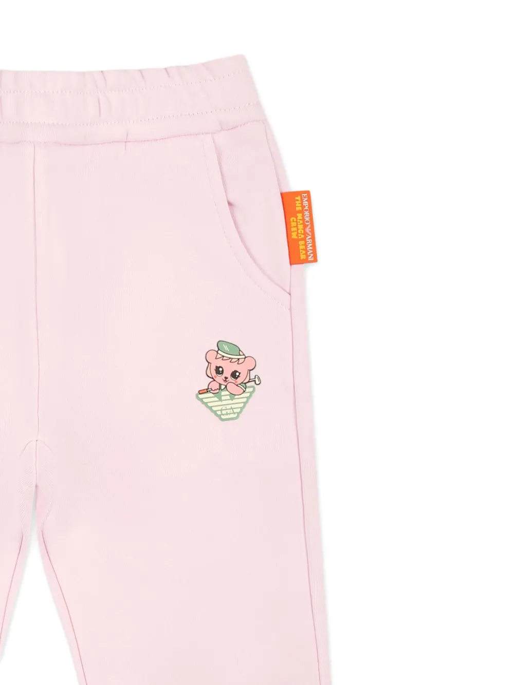 Emporio Armani Kids Trainingsbroek van biologisch katoen Roze