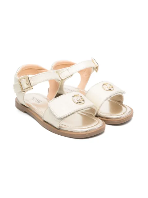 Michael Kors Kids sandalias con placa del logo