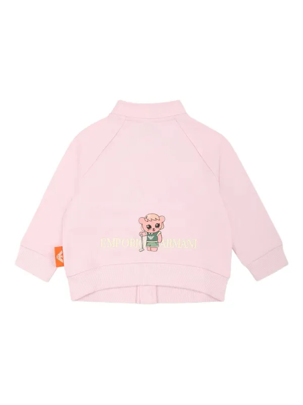 Emporio Armani Kids オーガニックコットン カーディガン | ピンク 