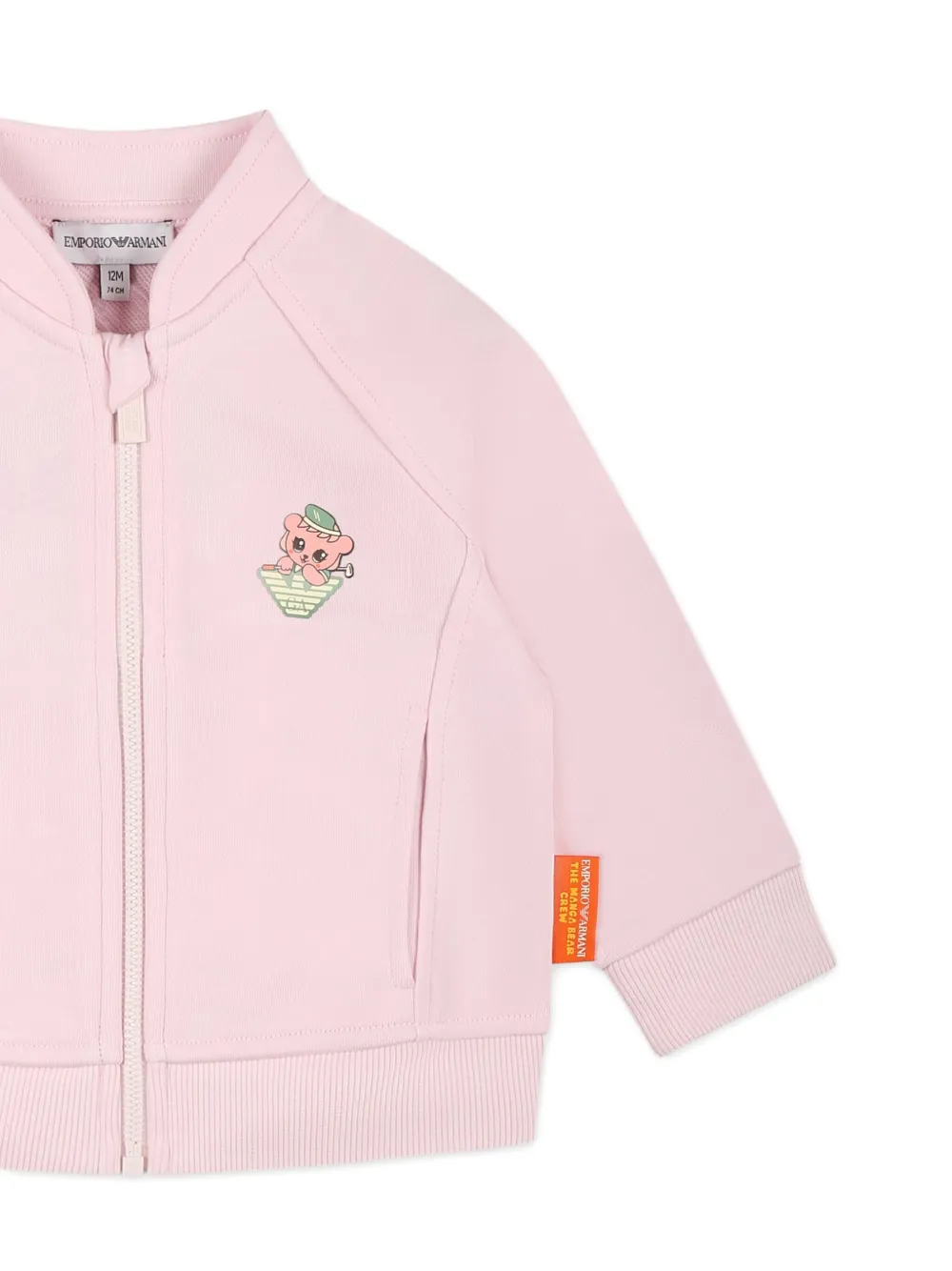 Emporio Armani Kids Vest van biologisch katoen Roze