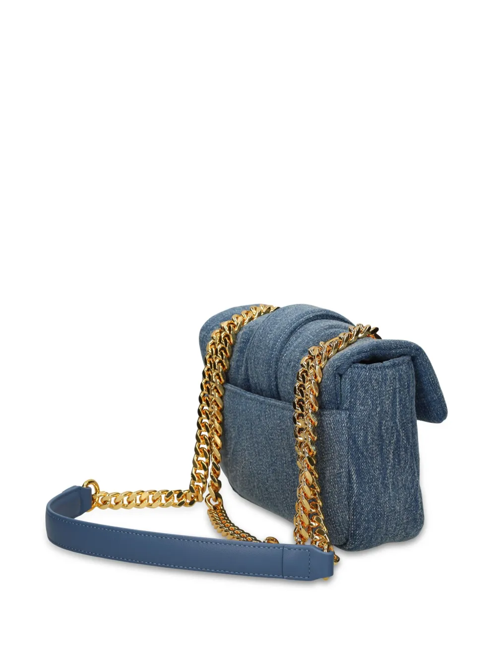 Just Cavalli Schoudertas met slangengesp - Blauw