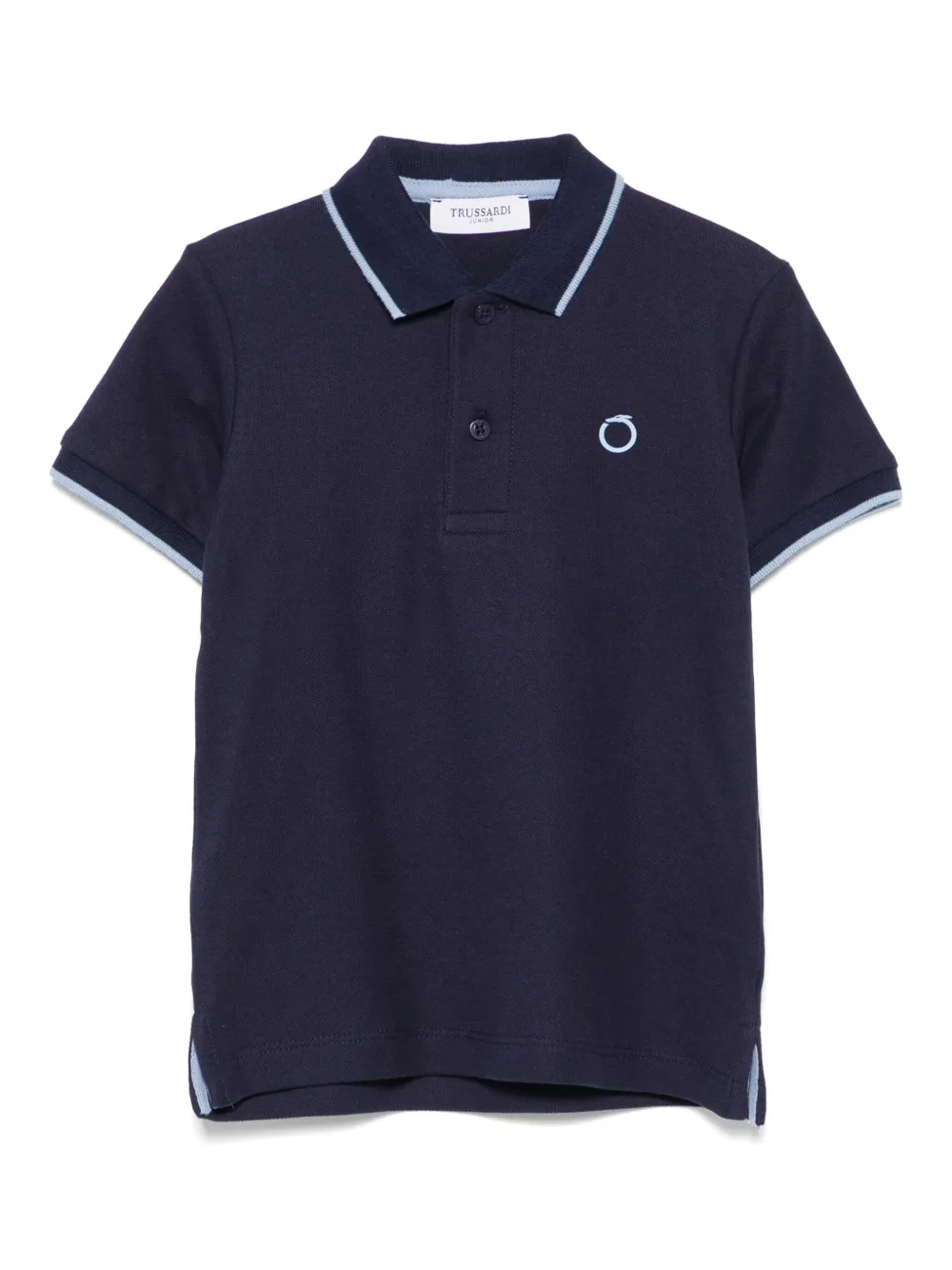 TRUSSARDI JUNIOR logo-appliqué polo shirt - ブルー TRUSSARDI JUNIOR logo-appliqué polo shirt - ブルー