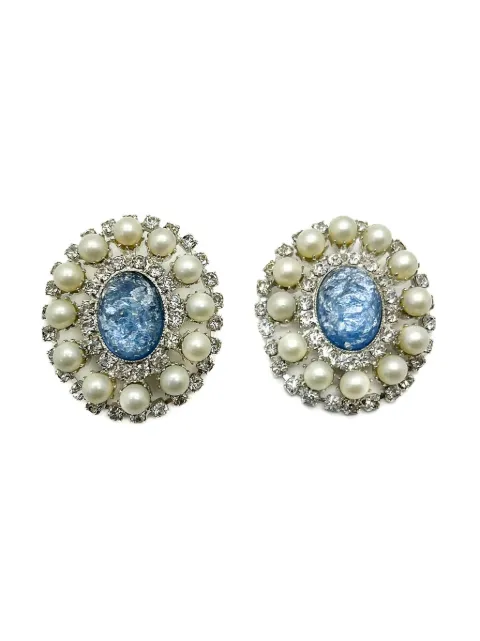 Jennifer Gibson Jewellery 1980s Easter Egg and Pearl earrings