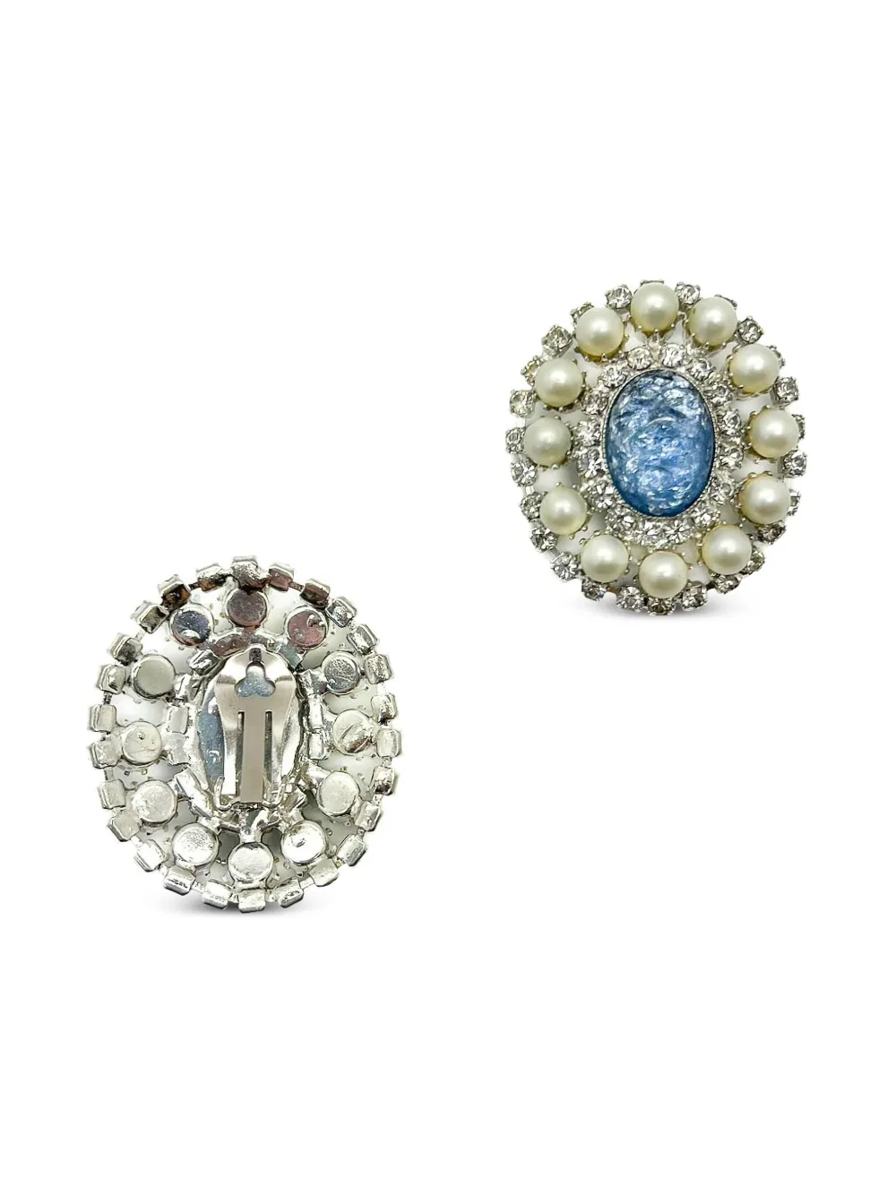 Jennifer Gibson Jewellery 1980s Easter Egg and Pearl earrings | Image 2