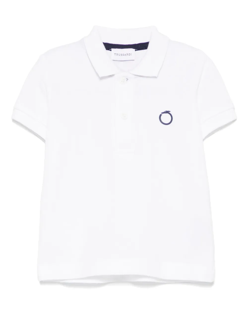 TRUSSARDI JUNIOR logo-appliqué polo shirt - ホワイト TRUSSARDI JUNIOR logo-appliqué polo shirt - ホワイト