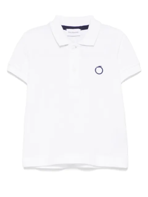 TRUSSARDI JUNIOR logo-appliqué polo shirt 