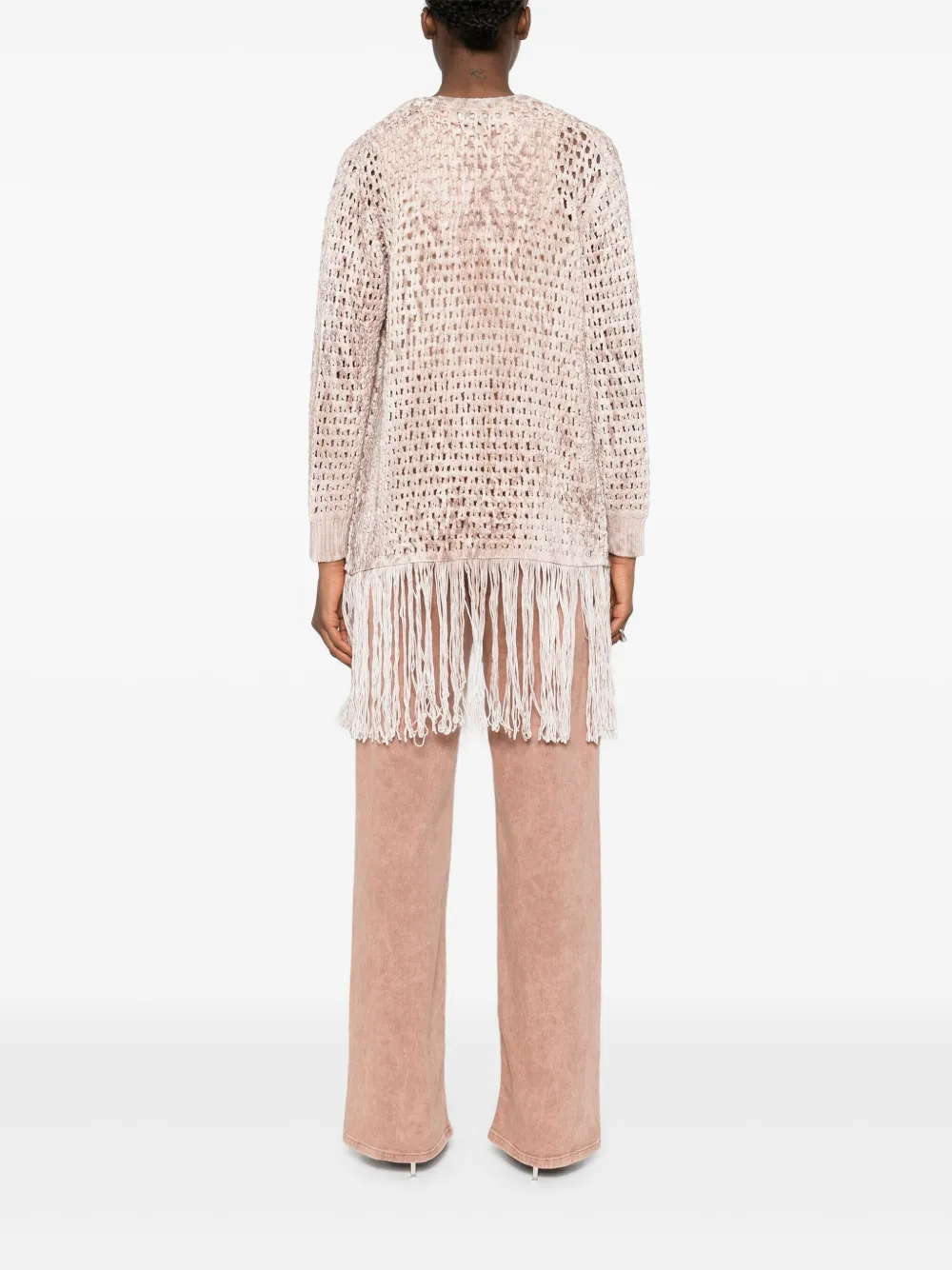 Blumarine Opengebreid vest Beige